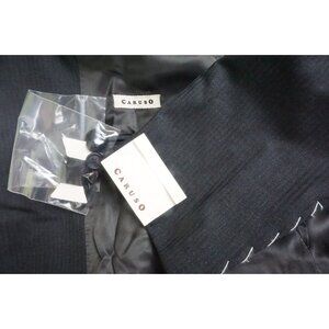 Raffaele Caruso  Gray Self Striping S110s Wool 2Pc Suit Jacket Pants 46R NEW